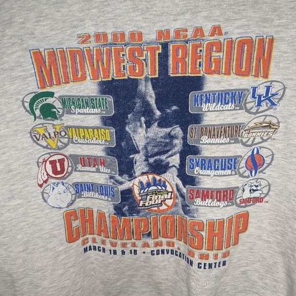 Vintage gear for sports 2000 NCAA Basketball Midwest Region Crewneck Mens XL - Picture 2 of 9
